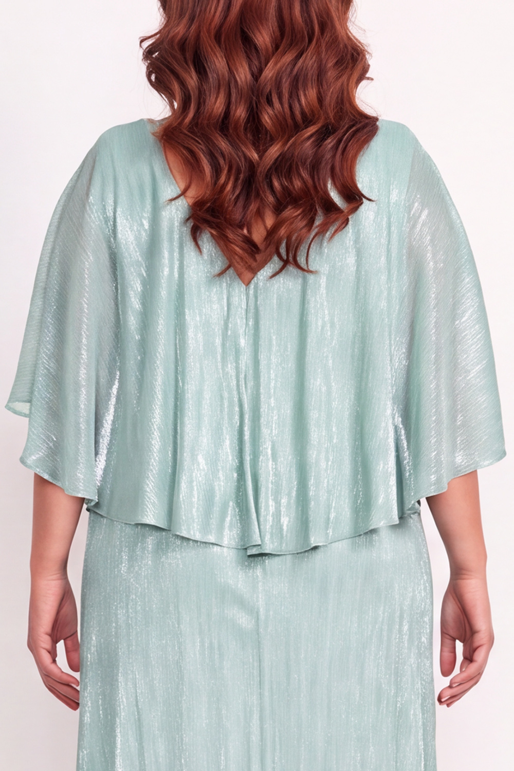Black Plus Size A-Line Round Neck Maxi Mother of the Bride Dress