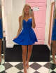 Royal Blue A Line Spaghetti Straps Homecoming Dress
