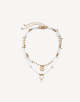 Boho Vintage Heart Crystal Necklace