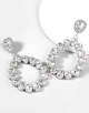 Rhinestone Hollow Earrings