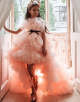High-Low Tulle Pink Flower Girl Dress