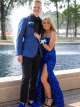 Blue Shawl Lapel Men's Prom Blazer