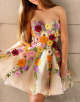 Champagne Sweetheart Homecoming Dress With Appliques