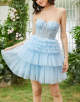 Sweetheart Red A Line Corset Homecoming Dress