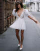 Vintage Short Wedding Dress with Sleeves