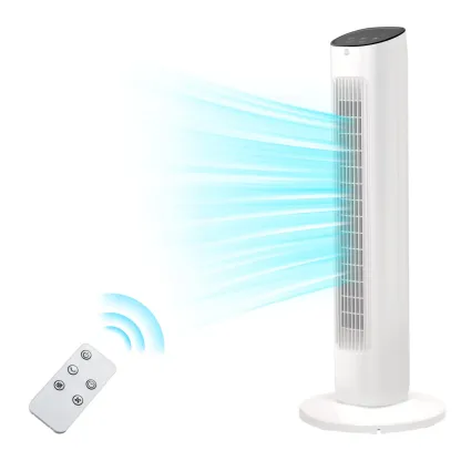 Ventilador de Torre T42 2026 con Motor DC, 6 Velocidades, 4 Modos, Oscilación de 90°, Ultra Silencioso de 22 dB y Control Remoto, Ideal para Dormitorio y Hogar