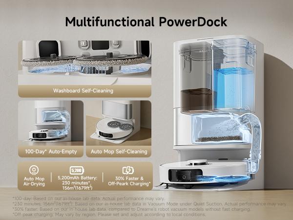 DREAME D30 Ultra Lite Robot Vacuum and Mop, 24,000Pa Powerful Suction, All-in-One Base Station with 100 Days Auto-Empty, MopExtend Tech for Edge Cleaning, Smart Obstacle Avoidance, White DREAME D30 Ultra Lite Robot Vacuum and Mop, 24,000Pa Powerful Suction, All-in-One Base Station with 100 Days Auto-Empty, MopExtend Tech for Edge Cleaning, Smart Obstacle Avoidance, White
