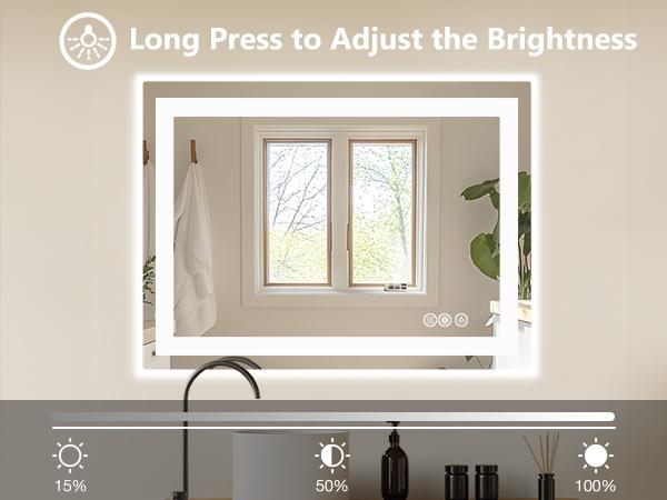 【Summer Sale】LED Lighted Bathroom Vanity Mirror for Wall, Backlit Mirror Bathroom with Double Front and Back Lights, Anti-Fog, Shatter-Proof, Dimmable, Tempered Glass, Memory Function, Bathroom Mirrors For Vanity 【Summer Sale】LED Lighted Bathroom Vanity Mirror for Wall, Backlit Mirror Bathroom with Double Front and Back Lights, Anti-Fog, Shatter-Proof, Dimmable, Tempered Glass, Memory Function, Bathroom Mirrors For Vanity