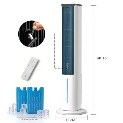 Ventilador de Torre T42 2026 con Motor DC, 6 Velocidades, 4 Modos, Oscilación de 90°, Ultra Silencioso de 22 dB y Control Remoto, Ideal para Dormitorio y Hogar