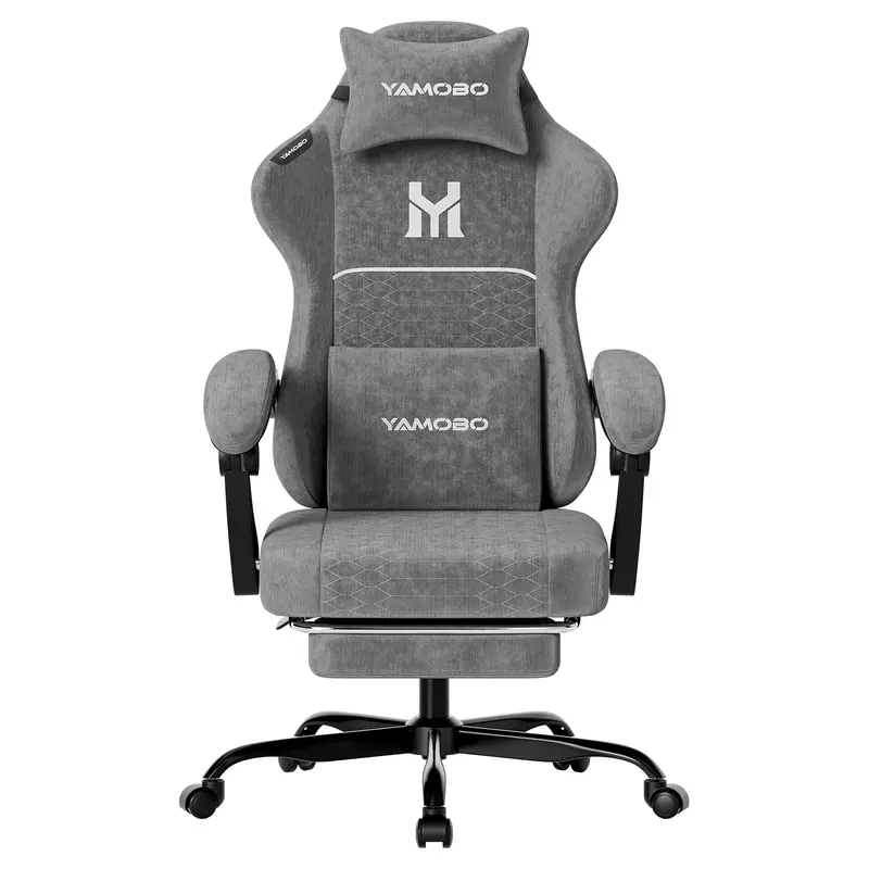 Silla Gaming Ergonómica para Adultos, Diseño Minimalista, Cuero PU Resistente, Soporte Lumbar, Reclinación de 100°-135°, Ruedas Silenciosas y Reposapiés