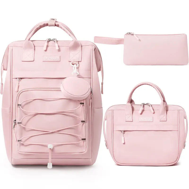 Set de mochila escolar 3 en 1: mochila impermeable con bolsa para el almuerzo y estuche, ligera, para niños y niñas.