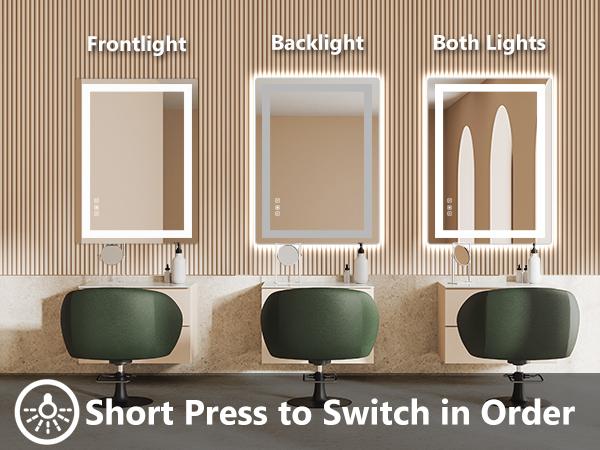 【Summer Sale】LED Lighted Bathroom Vanity Mirror for Wall, Backlit Mirror Bathroom with Double Front and Back Lights, Anti-Fog, Shatter-Proof, Dimmable, Tempered Glass, Memory Function, Bathroom Mirrors For Vanity 【Summer Sale】LED Lighted Bathroom Vanity Mirror for Wall, Backlit Mirror Bathroom with Double Front and Back Lights, Anti-Fog, Shatter-Proof, Dimmable, Tempered Glass, Memory Function, Bathroom Mirrors For Vanity