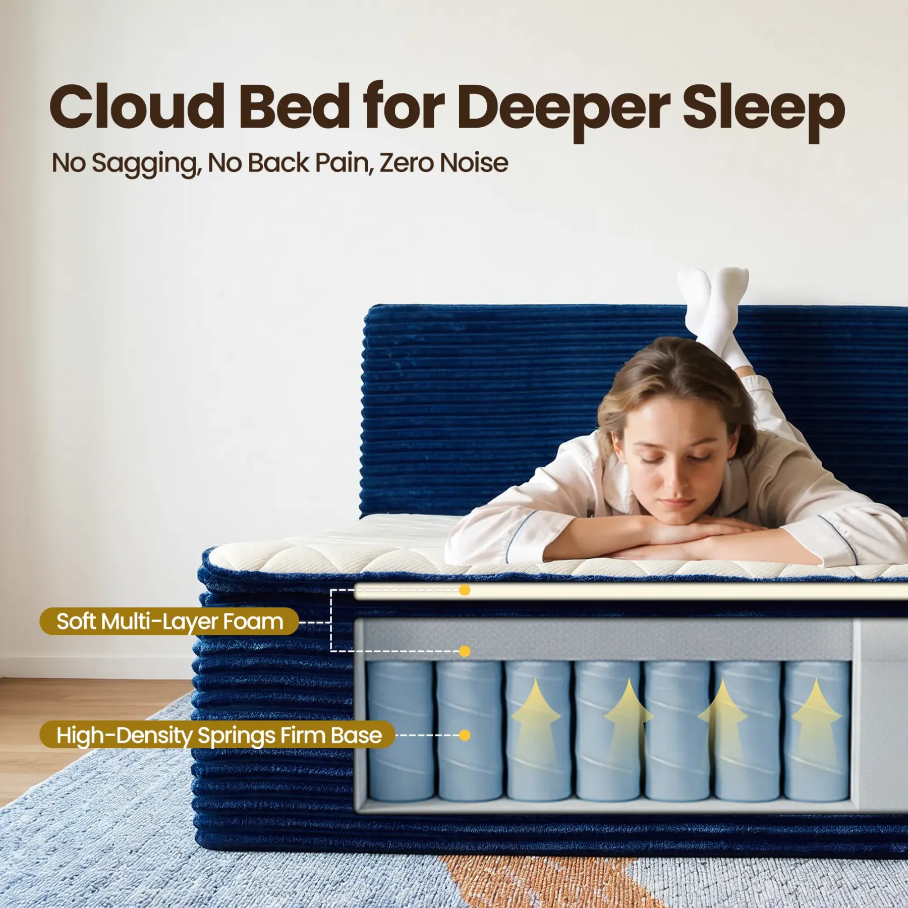 ALTRIGUS Boneless Floor Bed for Deep Sleep & Back Pain Relief