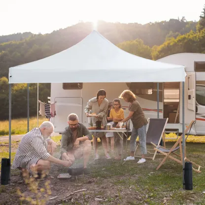 Carpa Plegable 10x10 Pies para Exterior, Instalación Rápida, con Techo Ventilado y Bolsa con Ruedas, Ideal para Patio, Jardín y Eventos