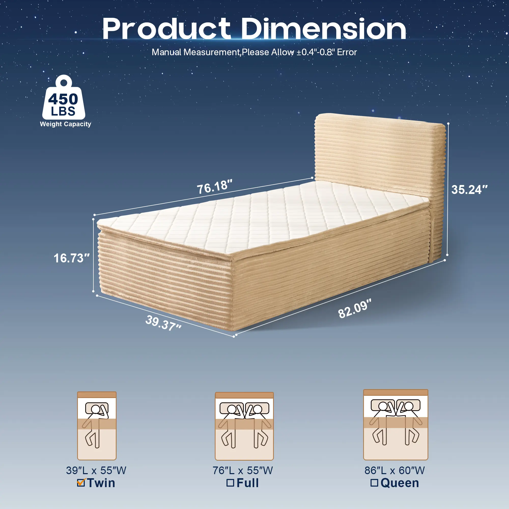 ALTRIGUS Boneless Floor Bed for Deep Sleep & Back Pain Relief