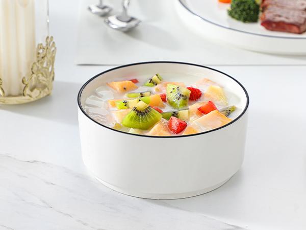 MALACASA LEAH Series Porcelain Tableware Set - 4/6-Person Ceramic Dinnerware Service Set, Chip-Resistant, Microwave & Dishwasher Safe Plates, Bowls & Pasta Dishes, Ceramic Dinnerware Set