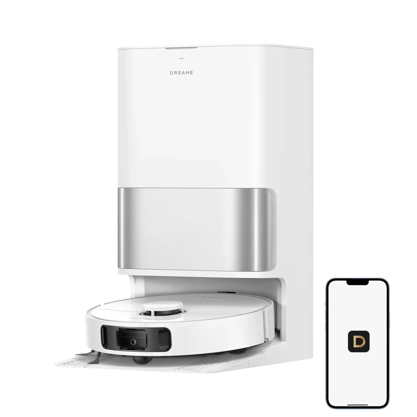 Robot aspirador y fregasuelos D30 Ultra Lite, potente succión de 24.000 Pa, estación base todo en uno con vaciado automático para 100 días, tecnología MopExtend para limpieza de bordes y sistema inteligente de evitación de obstáculos.