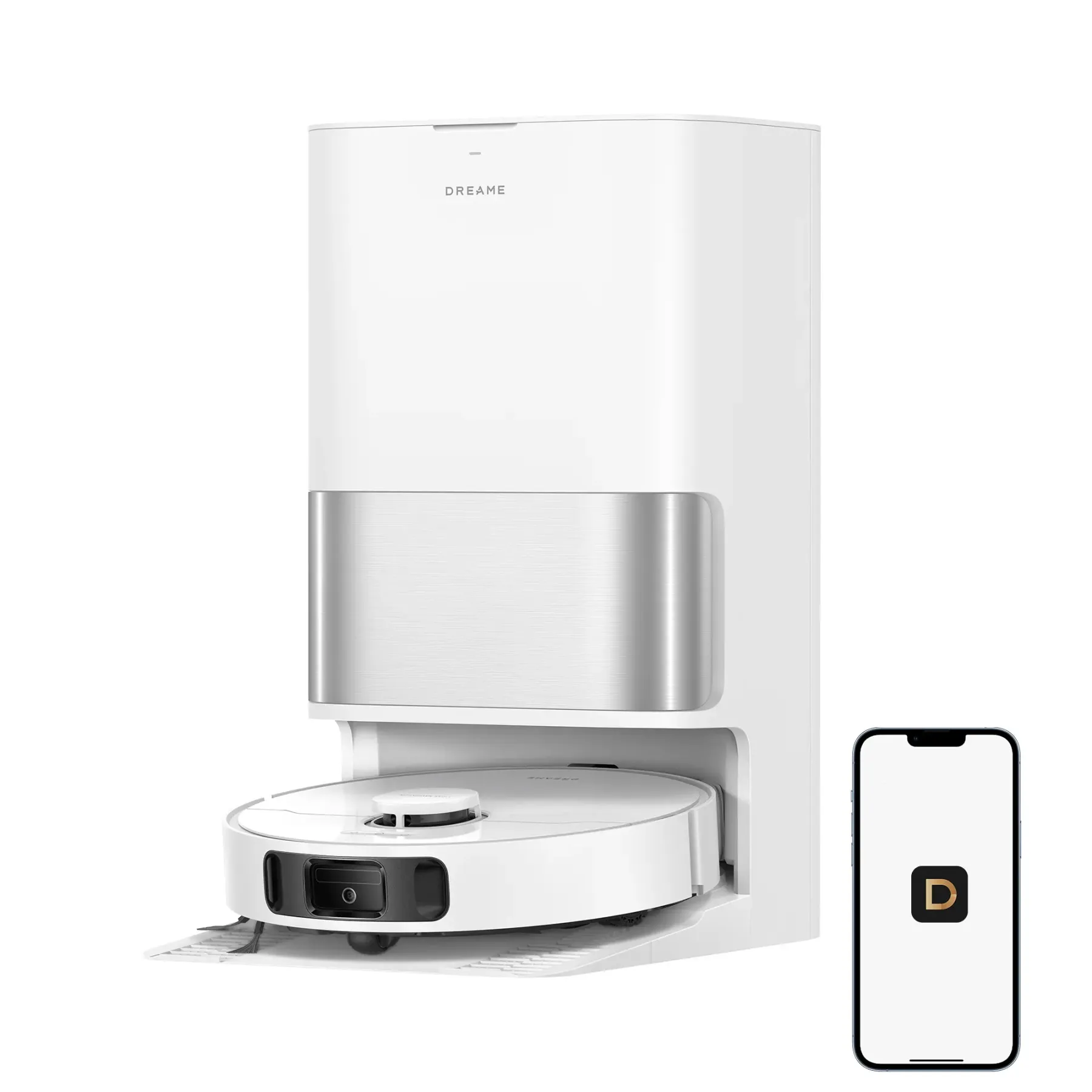 Robot aspirador y fregasuelos D30 Ultra Lite, potente succión de 24.000 Pa, estación base todo en uno con vaciado automático para 100 días, tecnología MopExtend para limpieza de bordes y sistema inteligente de evitación de obstáculos.