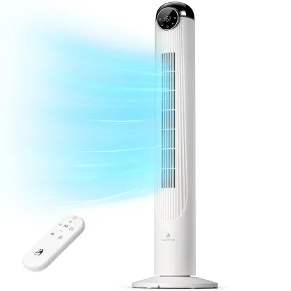 Ventilador de Torre T42 2026 con Motor DC, 6 Velocidades, 4 Modos, Oscilación de 90°, Ultra Silencioso de 22 dB y Control Remoto, Ideal para Dormitorio y Hogar