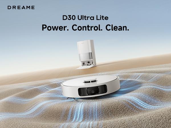 DREAME D30 Ultra Lite Robot Vacuum and Mop, 24,000Pa Powerful Suction, All-in-One Base Station with 100 Days Auto-Empty, MopExtend Tech for Edge Cleaning, Smart Obstacle Avoidance, White DREAME D30 Ultra Lite Robot Vacuum and Mop, 24,000Pa Powerful Suction, All-in-One Base Station with 100 Days Auto-Empty, MopExtend Tech for Edge Cleaning, Smart Obstacle Avoidance, White