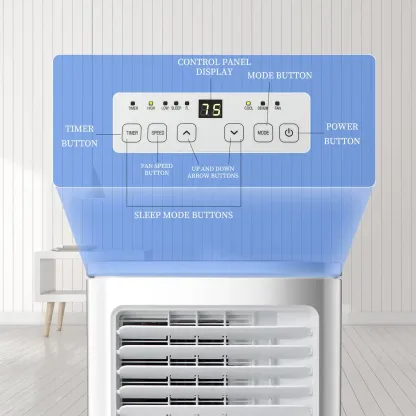 Aire Acondicionado Portátil de 8,000/10,000 BTU, Enfriamiento de hasta 250 ft², 4 Modos, Control Remoto, Pantalla LED, Temporizador 24H y Kit de Instalación para Hogar y Oficina