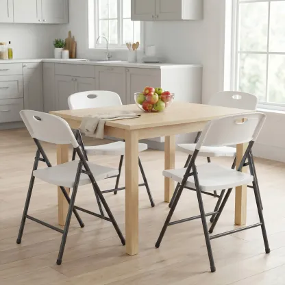 【Excelente relación calidad-precio】 Sillas plegables con respaldo ergonómico — De plástico resistente, apilables y portátiles — Capacidad de carga de 330 lb — Ideales para el hogar, oficina, fiestas, bodas, patios y jardines — Uso en interiores y exterior