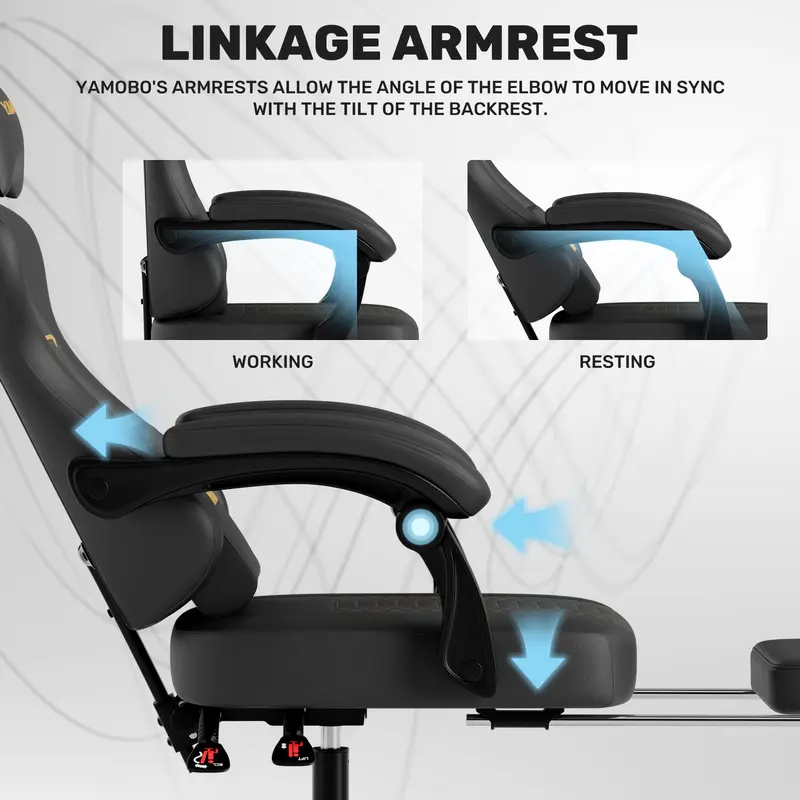 Silla Gaming Ergonómica para Adultos, Diseño Minimalista, Cuero PU Resistente, Soporte Lumbar, Reclinación de 100°-135°, Ruedas Silenciosas y Reposapiés