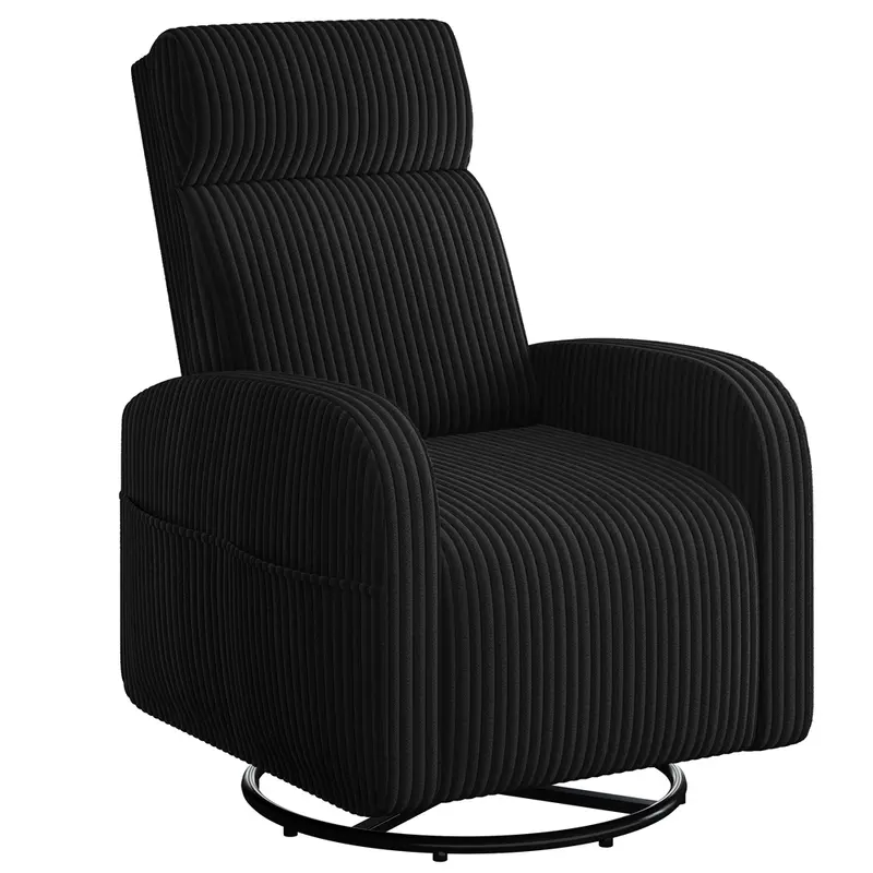 Sillón mecedor y giratorio de pana para guardería Yaheetech