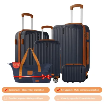 Juegos de maletas con candado TSA – Maletas de viaje rígidas y ligeras con ruedas multidireccionales