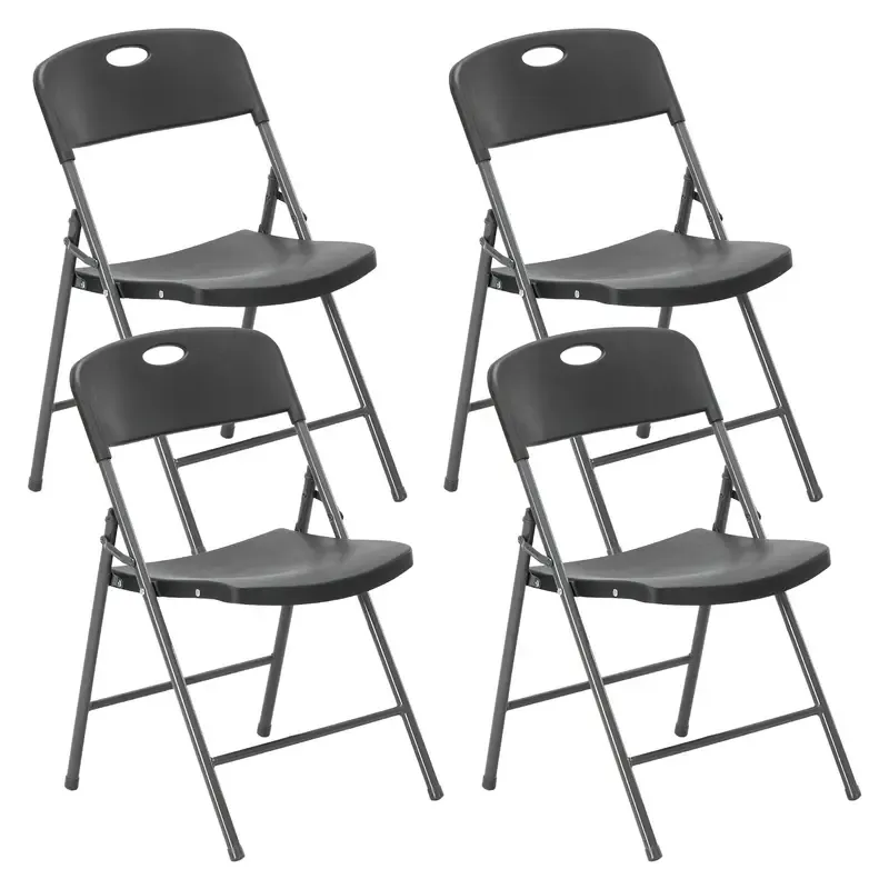 【Excelente relación calidad-precio】 Sillas plegables con respaldo ergonómico — De plástico resistente, apilables y portátiles — Capacidad de carga de 330 lb — Ideales para el hogar, oficina, fiestas, bodas, patios y jardines — Uso en interiores y exterior