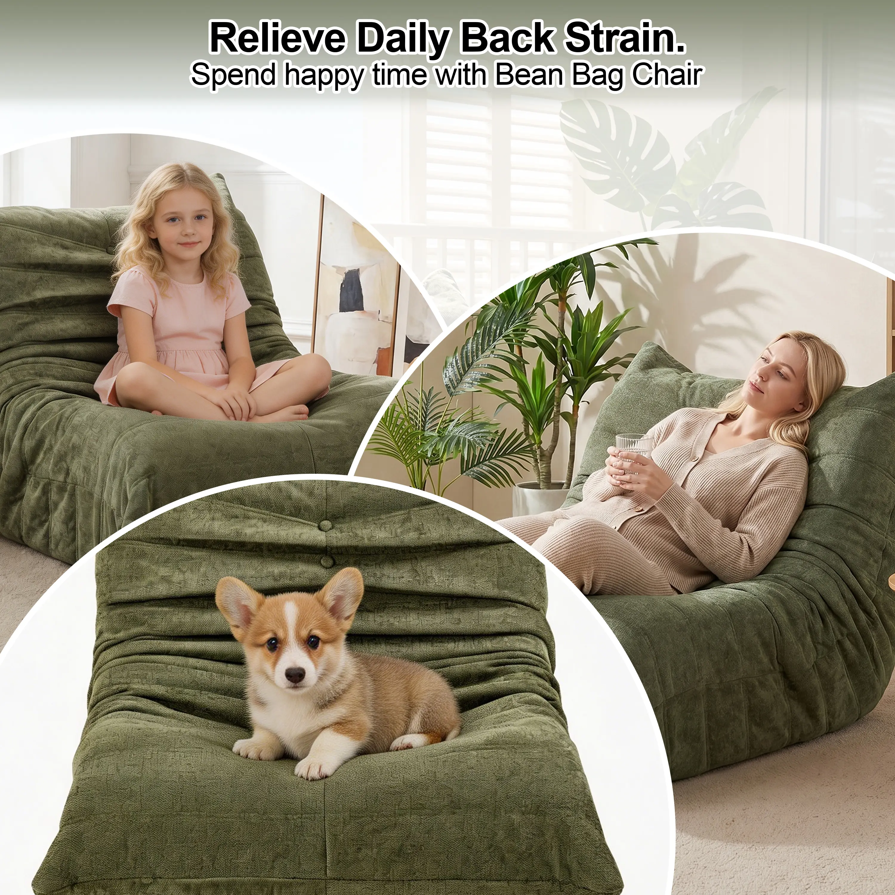 Sillón tipo puf para adultos, sofá puf extragrande relleno de espuma viscoelástica para el hogar o apartamento; sofá tipo «perezoso» con relleno y funda de piel sintética, ideal para niños y mascotas.