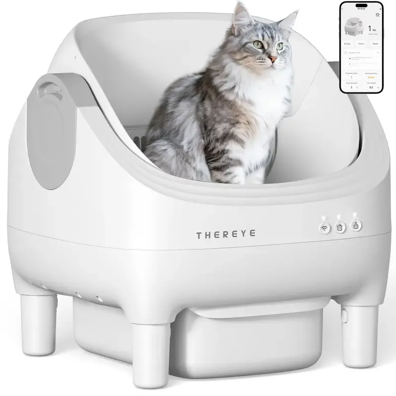 Arenero Automático Autolimpiante para Gatos SC06, con Control por App WiFi, Eliminación de Olores y Sistema de Desecho con Bolsas Incluidas