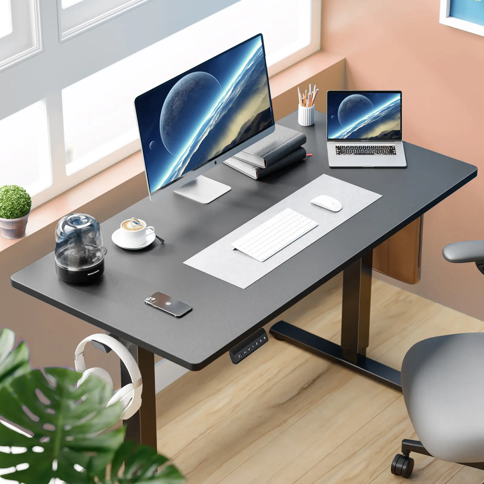 Electric Height Adjustable Standing Desk - Ergonomic Workstation