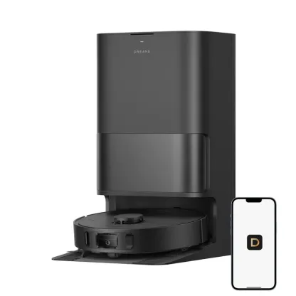 Robot aspirador y fregasuelos D30 Ultra Lite, potente succión de 24.000 Pa, estación base todo en uno con vaciado automático para 100 días, tecnología MopExtend para limpieza de bordes y sistema inteligente de evitación de obstáculos.