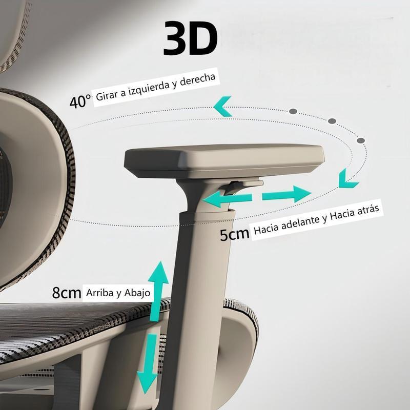 Silla De Oficina Ergonomica Ejecutivo reclinable Soporte Lumbar Ajustable Con Reposa Pies