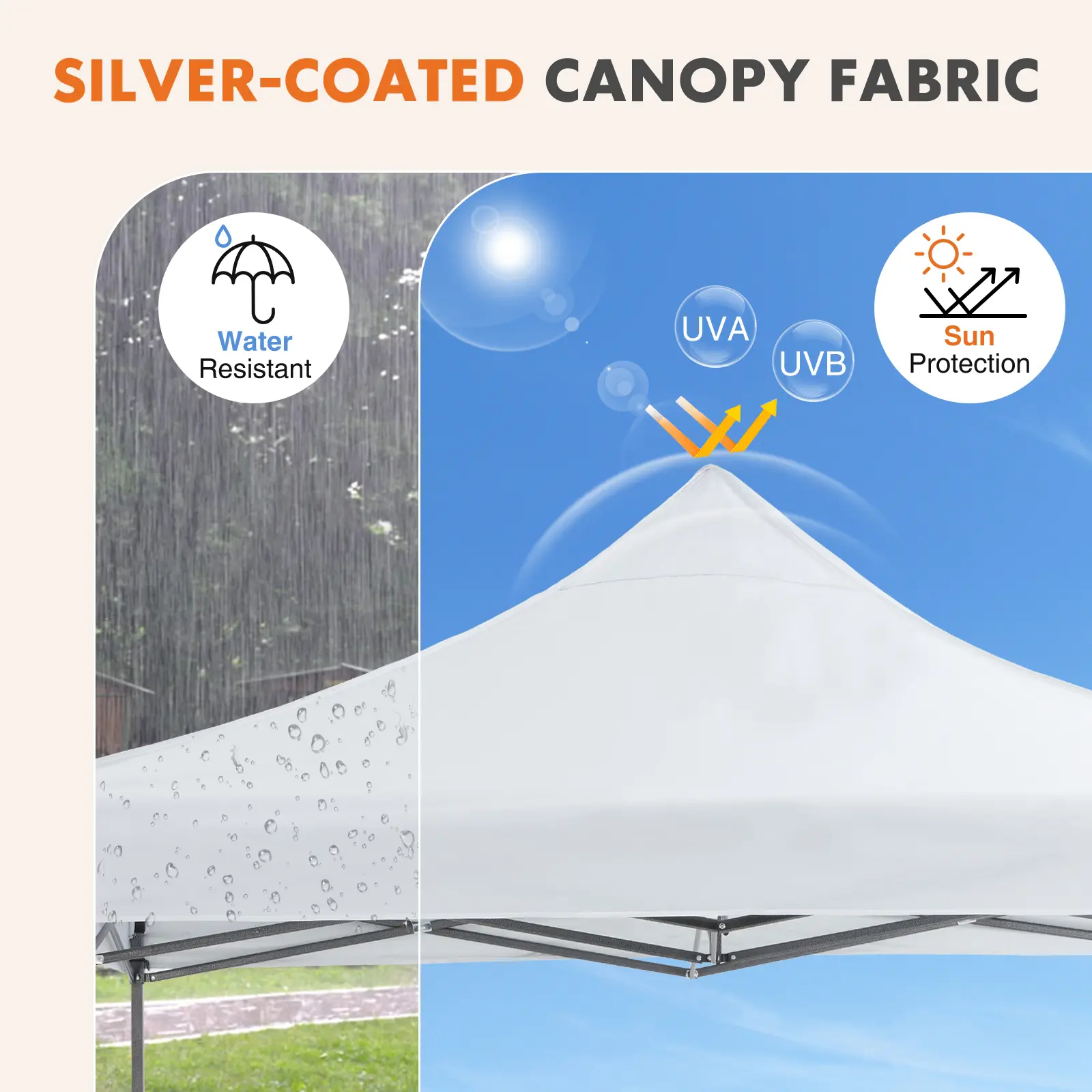Carpa Plegable 10x10 Pies para Exterior, Instalación Rápida, con Techo Ventilado y Bolsa con Ruedas, Ideal para Patio, Jardín y Eventos