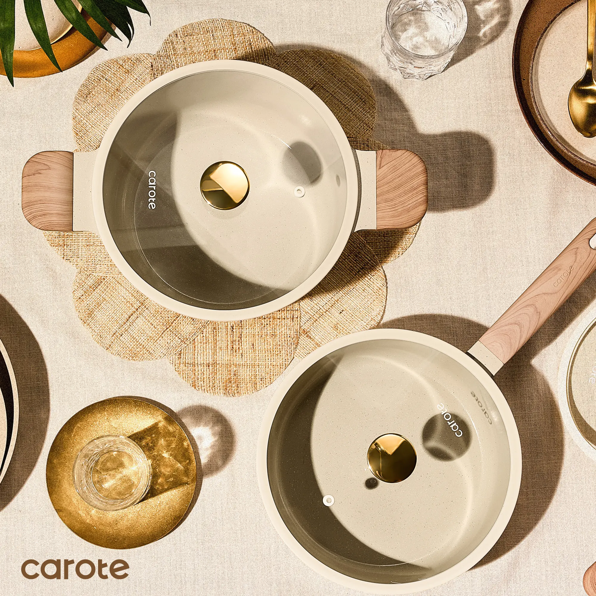 Juego de utensilios de cocina de cerámica de 14, 18 o 24 piezas: antiadherente, saludable, libre de PFAS y apto para lavavajillas.