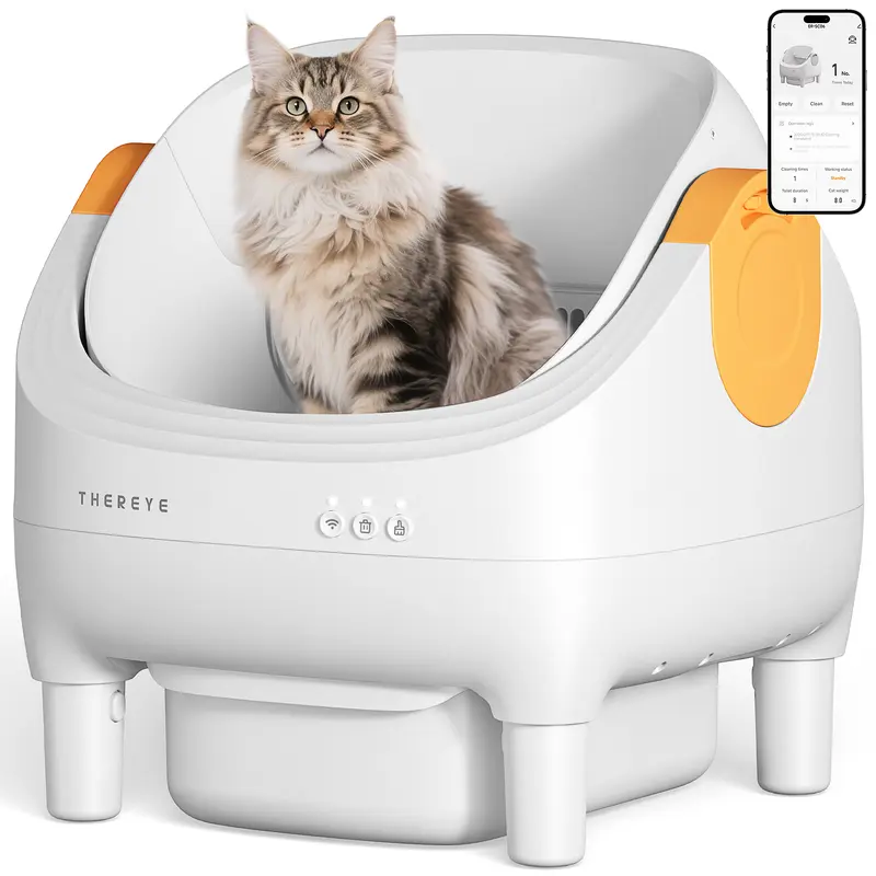 Arenero Automático Autolimpiante para Gatos SC06, con Control por App WiFi, Eliminación de Olores y Sistema de Desecho con Bolsas Incluidas