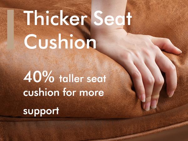 【SohoChic Sale】OVIOS Oversized Home Office Chair with Extra-Wide Seat, Big & Tall High Back Executive Chair, Mid-Century Modern Faux Leather Swivel Rolling Computer Desk Chair with Thick Cushions & Armrests