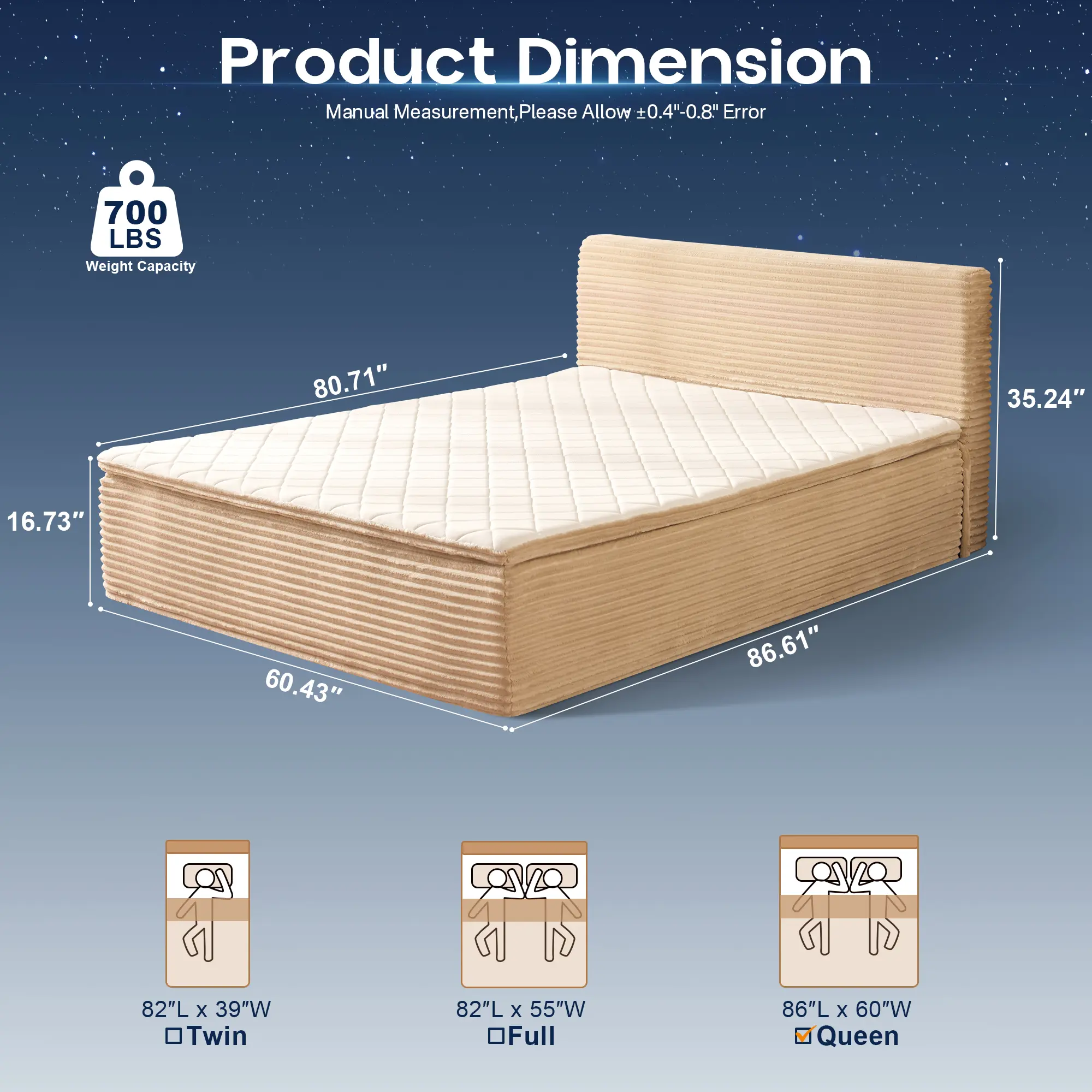 ALTRIGUS Boneless Floor Bed for Deep Sleep & Back Pain Relief