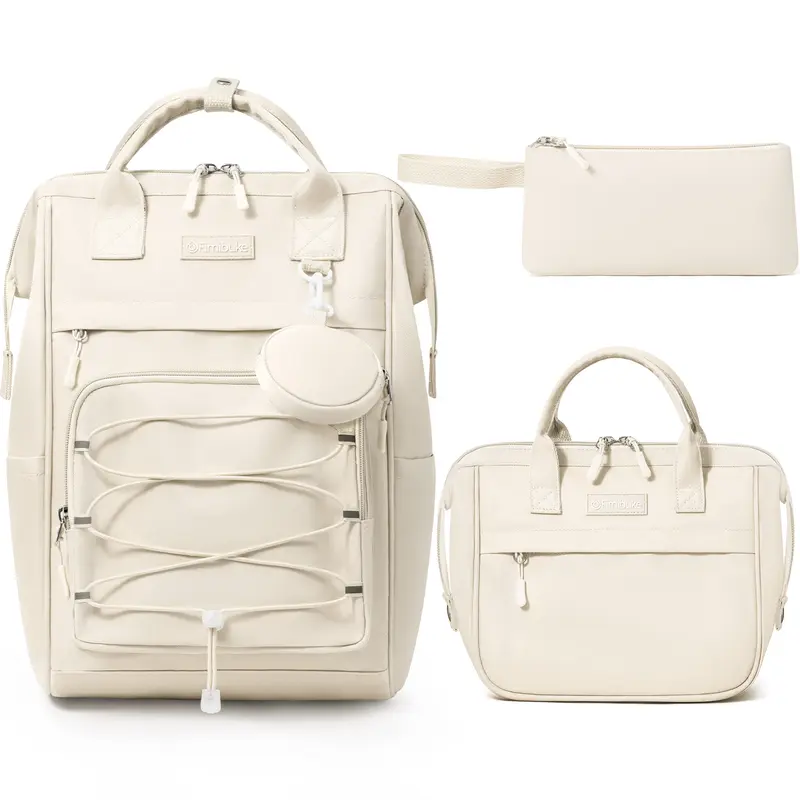 Set de mochila escolar 3 en 1: mochila impermeable con bolsa para el almuerzo y estuche, ligera, para niños y niñas.