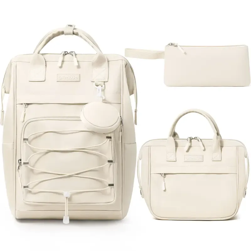 Set de mochila escolar 3 en 1: mochila impermeable con bolsa para el almuerzo y estuche, ligera, para niños y niñas.