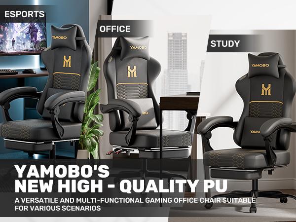 Dual-Purpose Video Game Chair for Adults - Ergonomic Minimalist Design, Back Support, Extra-Thick Durable PU Leather, Silent Swivel Casters, 100-135° Reclining, Footrest Dual-Purpose Video Game Chair for Adults - Ergonomic Minimalist Design, Back Support, Extra-Thick Durable PU Leather, Silent Swivel Casters, 100-135° Reclining, Footrest