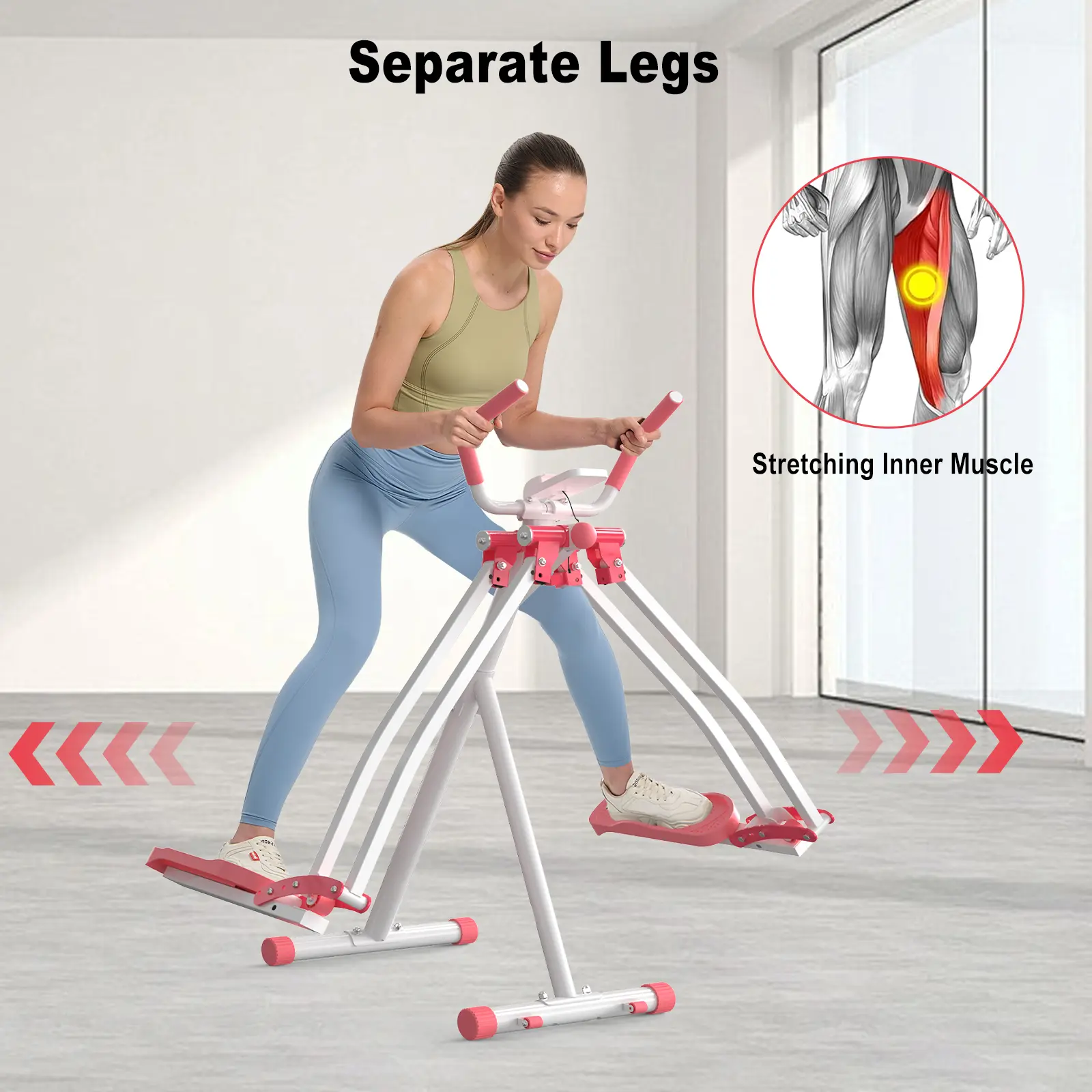 SpaceWalker: Equipo de Fitness Aeróbico Portátil y Unisex, Plegable y Ligero, Diseñado para Trabajar Glúteos, Piernas y Abdominales, Fabricado en Acero al Carbono con Almohadillas de Goma Antideslizantes.