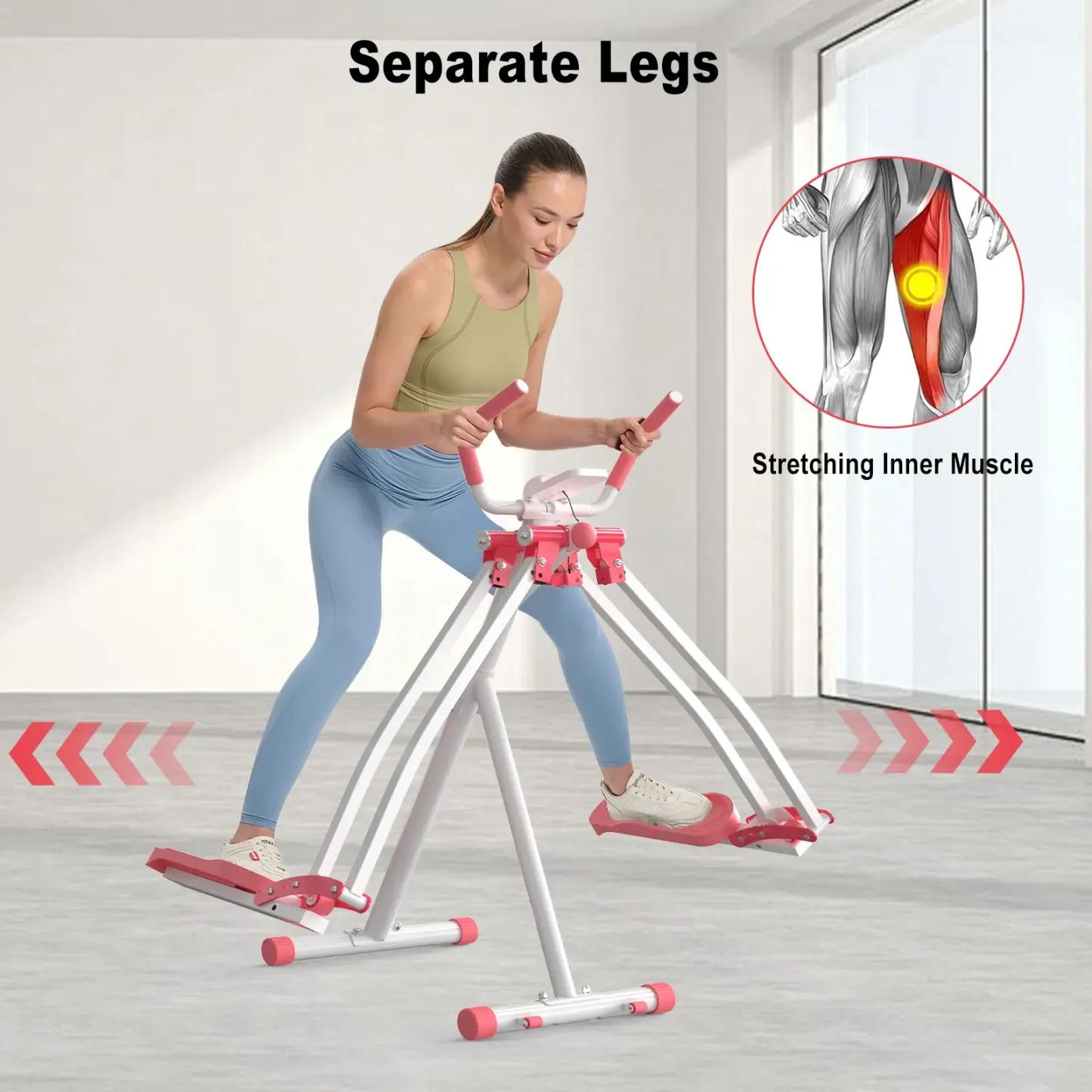 SpaceWalker: Equipo de Fitness Aeróbico Portátil y Unisex, Plegable y Ligero, Diseñado para Trabajar Glúteos, Piernas y Abdominales, Fabricado en Acero al Carbono con Almohadillas de Goma Antideslizantes.