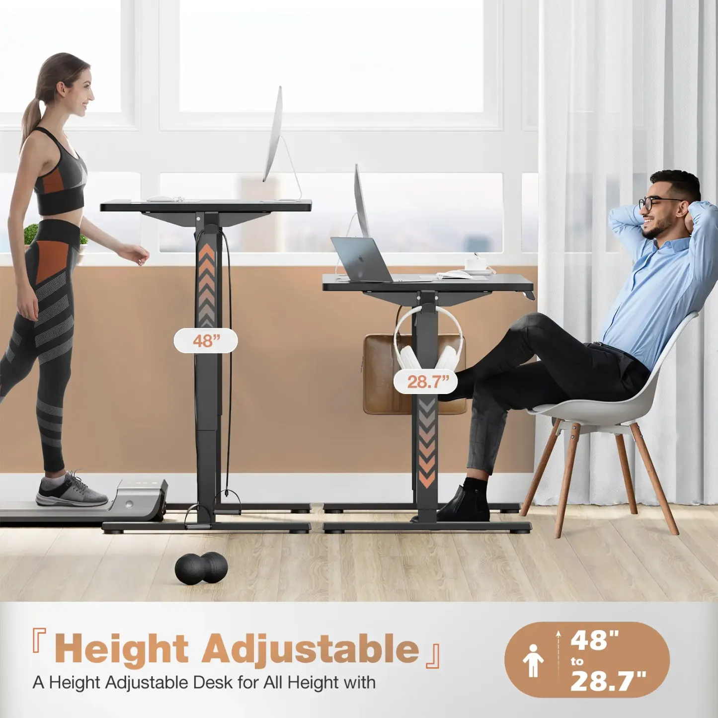 Electric Height Adjustable Standing Desk - Ergonomic Workstation