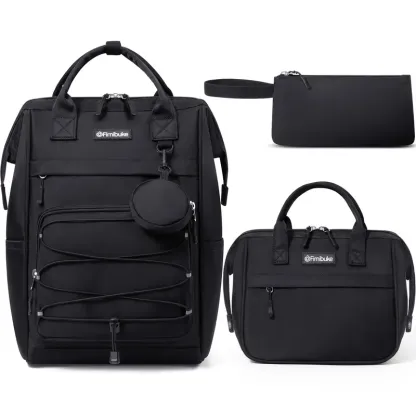 Set de mochila escolar 3 en 1: mochila impermeable con bolsa para el almuerzo y estuche, ligera, para niños y niñas.