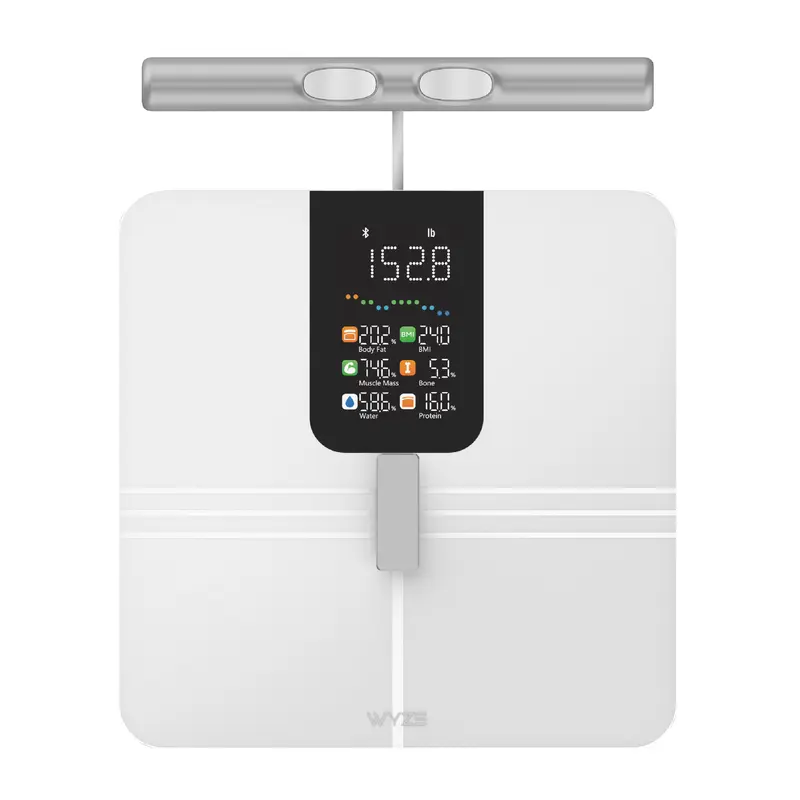 Báscula digital inteligente con Bluetooth para composición corporal: peso, IMC, grasa corporal, masa muscular y medición segmentaria; salud y bienestar, báscula inteligente.