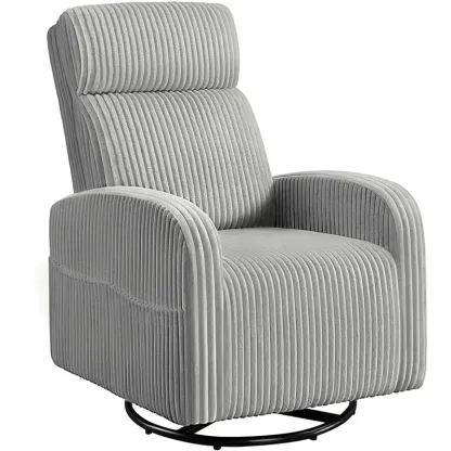 Sillón mecedor y giratorio de pana para guardería Yaheetech
