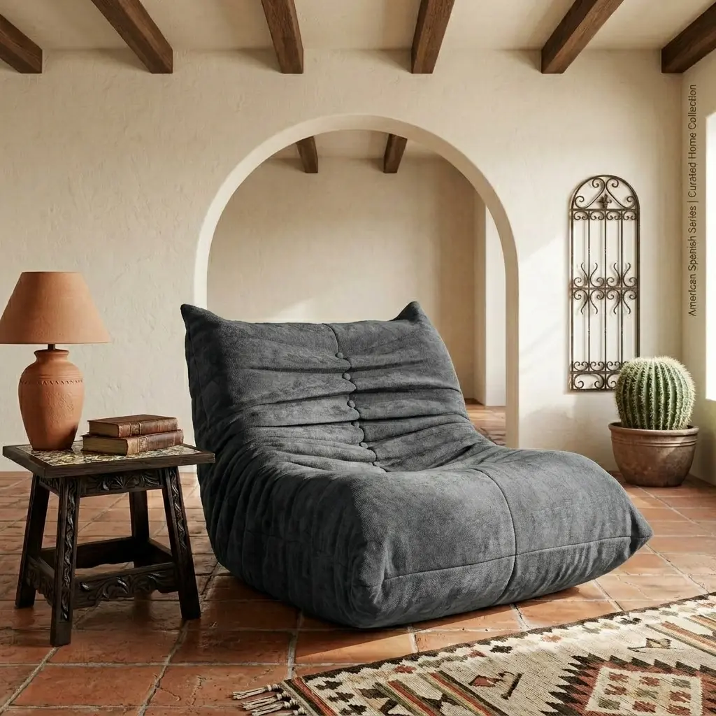 Sillón tipo puf para adultos, sofá puf extragrande relleno de espuma viscoelástica para el hogar o apartamento; sofá tipo «perezoso» con relleno y funda de piel sintética, ideal para niños y mascotas.